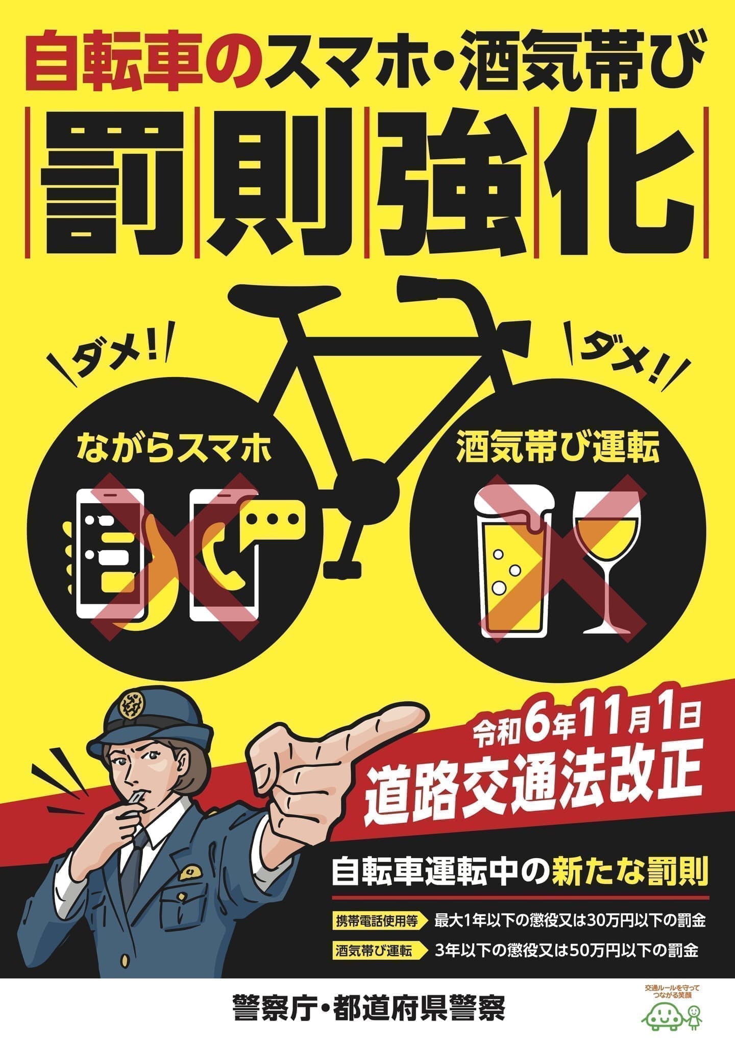 自転車規制強化啓発ポスター